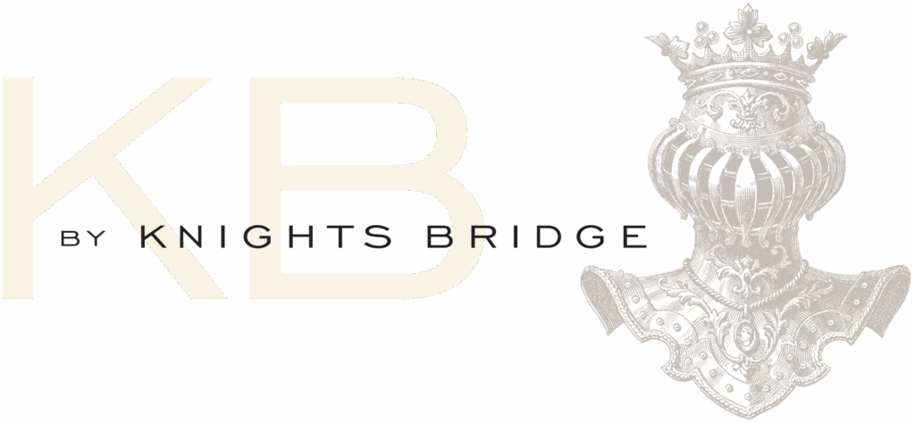 KB logo with wordmark and helmet icon