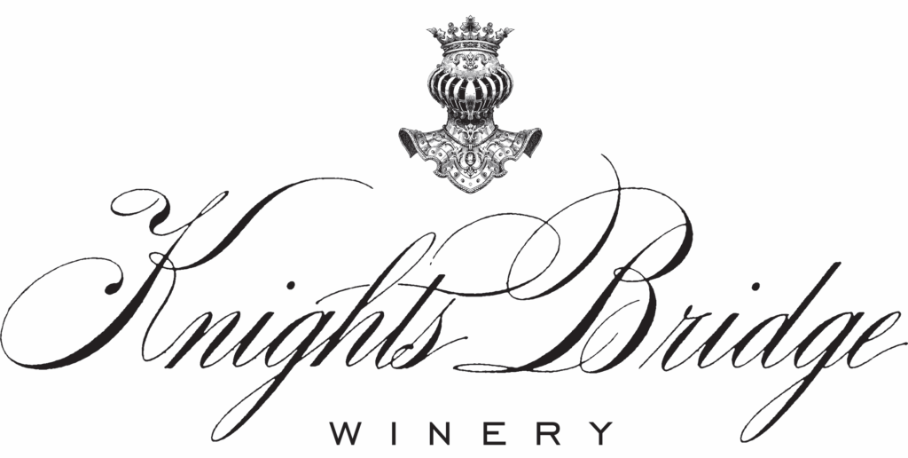 Knights Bridge Winery logo with helmet icon